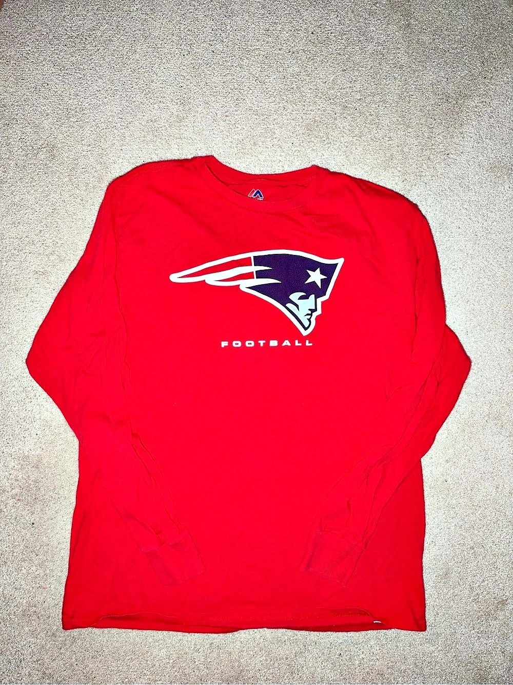 Majestic New England Patriots Long Sleeve T-Shirt Red